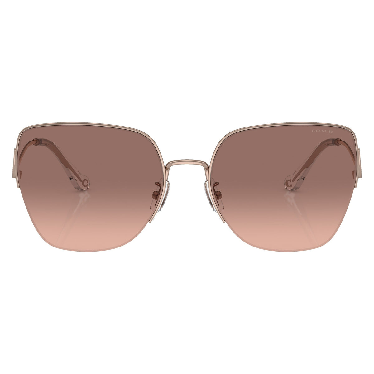Coach HC7156D 933113 Shiny Rose Gold sunglasses front view