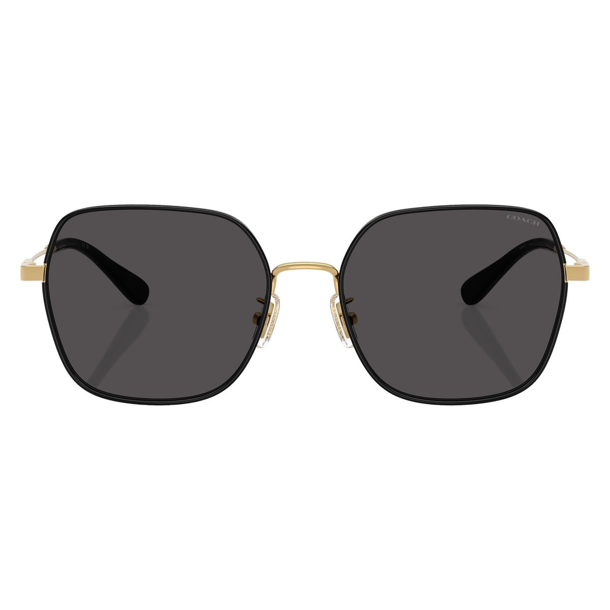 Coach HC7180D 94668757 Shiny Gold/Black sunglasses front view