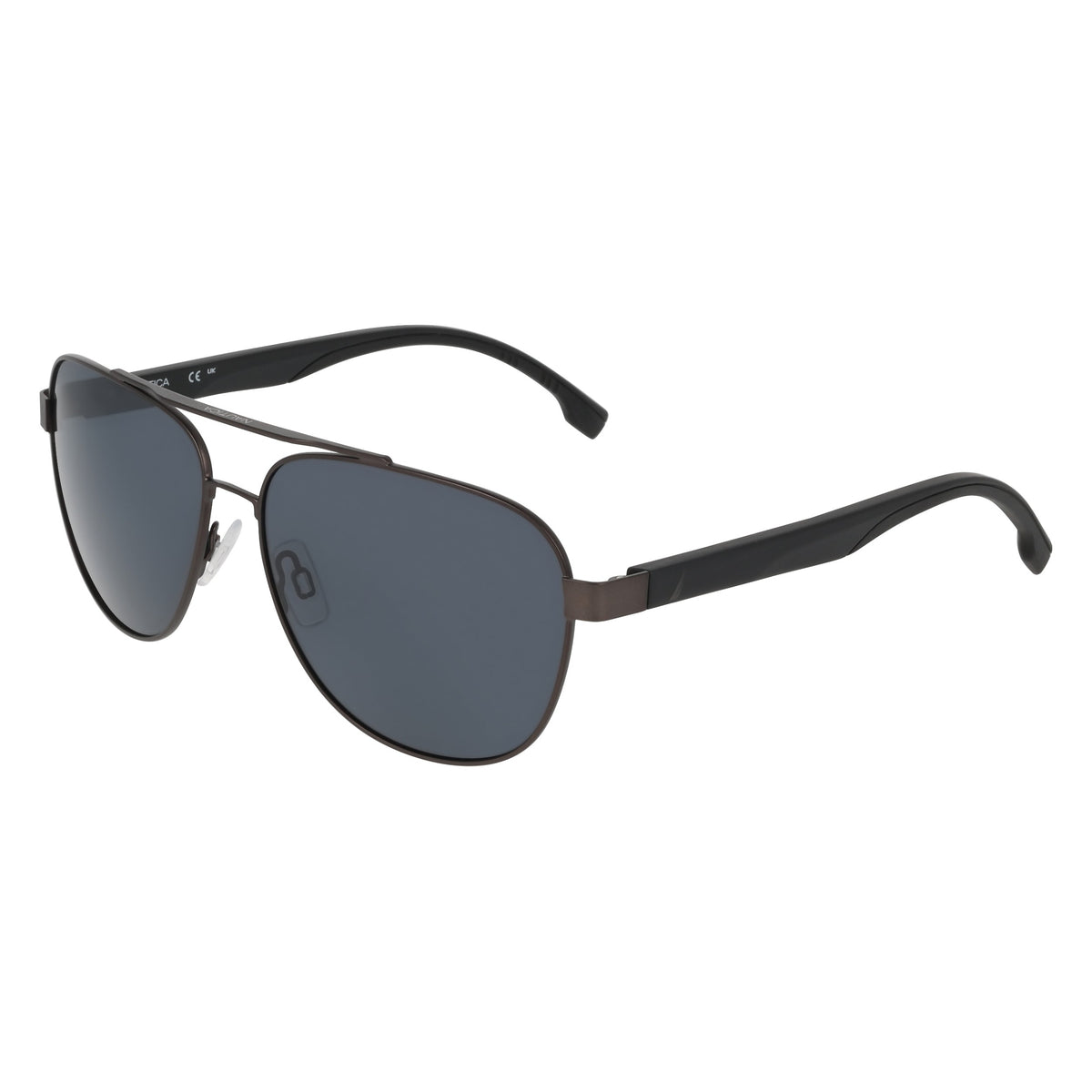 Nautica N107SP 030 Matte Gunmetal sunglasses angle view