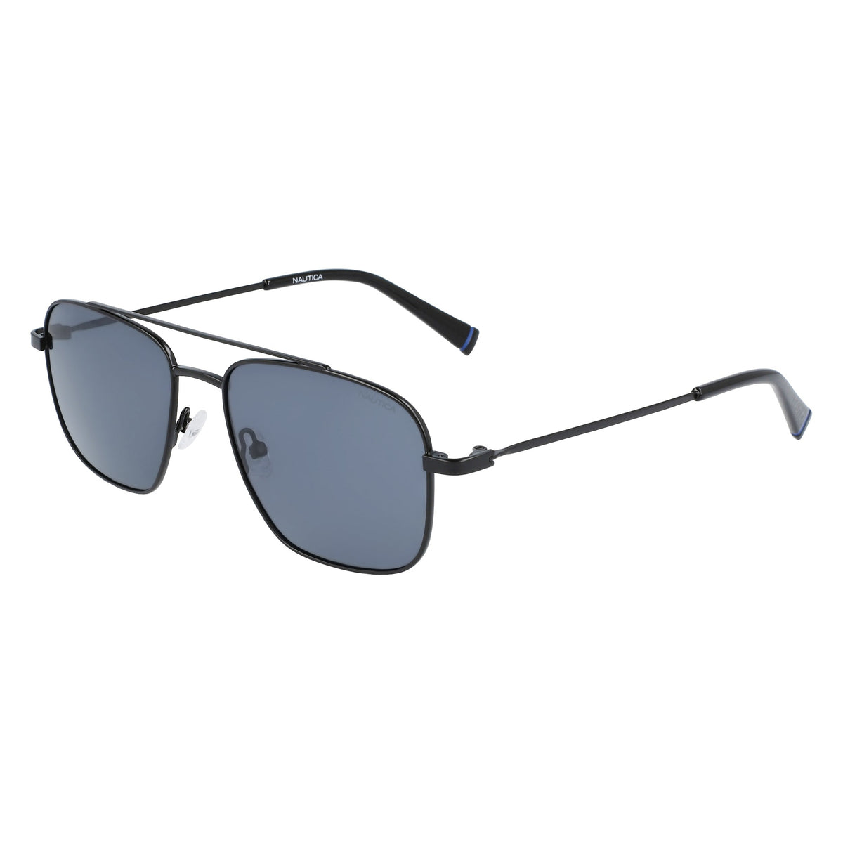 Nautica N4649SP 005 Matte Black sunglasses angle view
