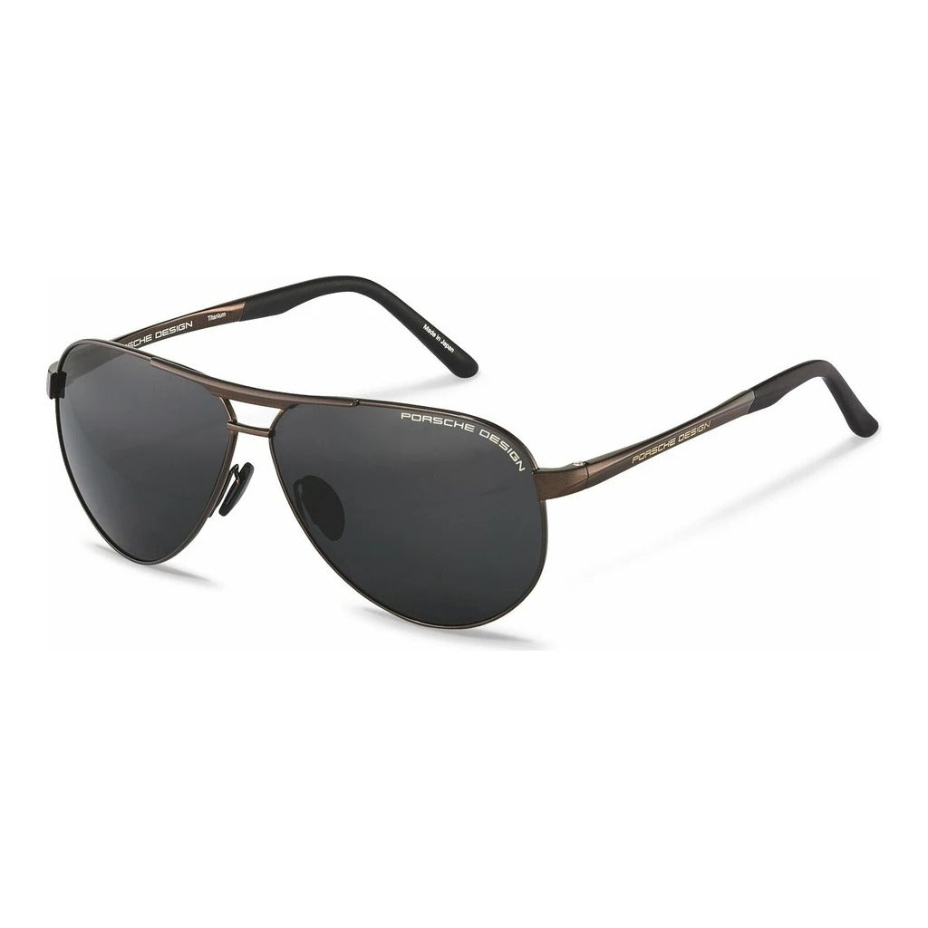 Porsche Design P8649 62E Brown sunglasses angle view
