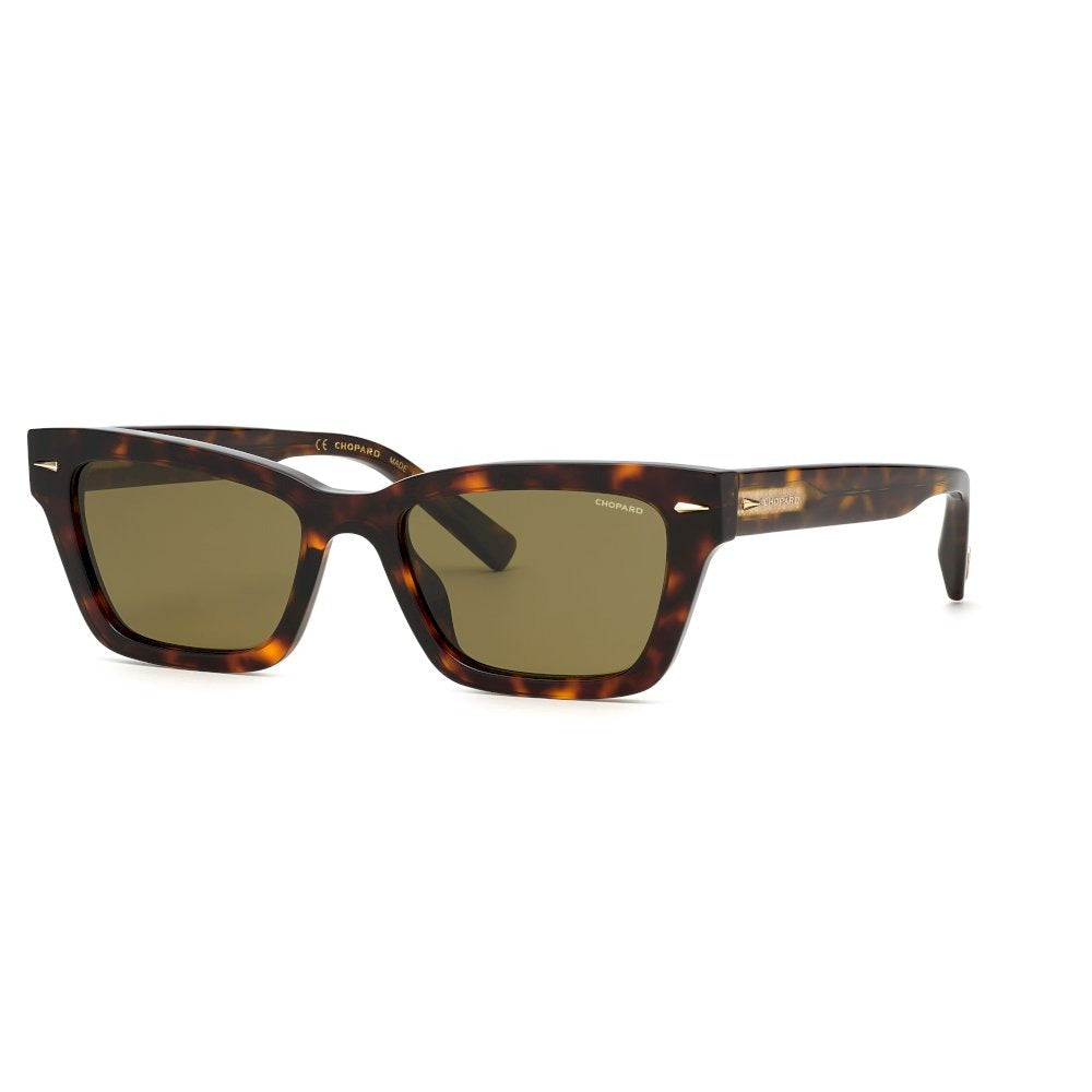 Chopard SCH338 722Z Shiny Dark Havana sunglasses angle view