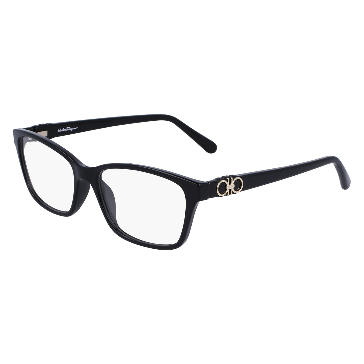 Ferragamo SF2935 001 Black eyeglasses angle view