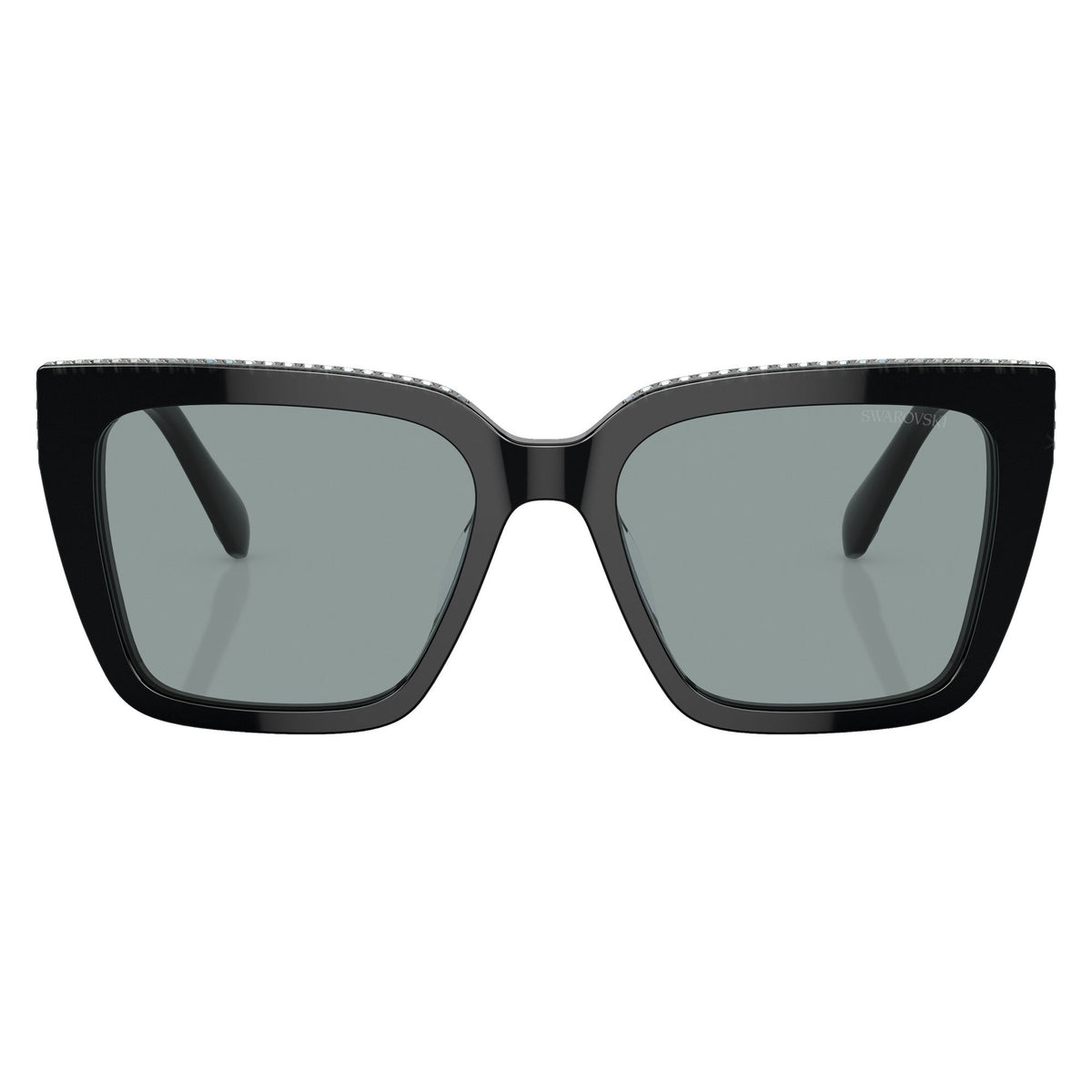 Swarovski SK6013 1010/1 Black sunglasses front view