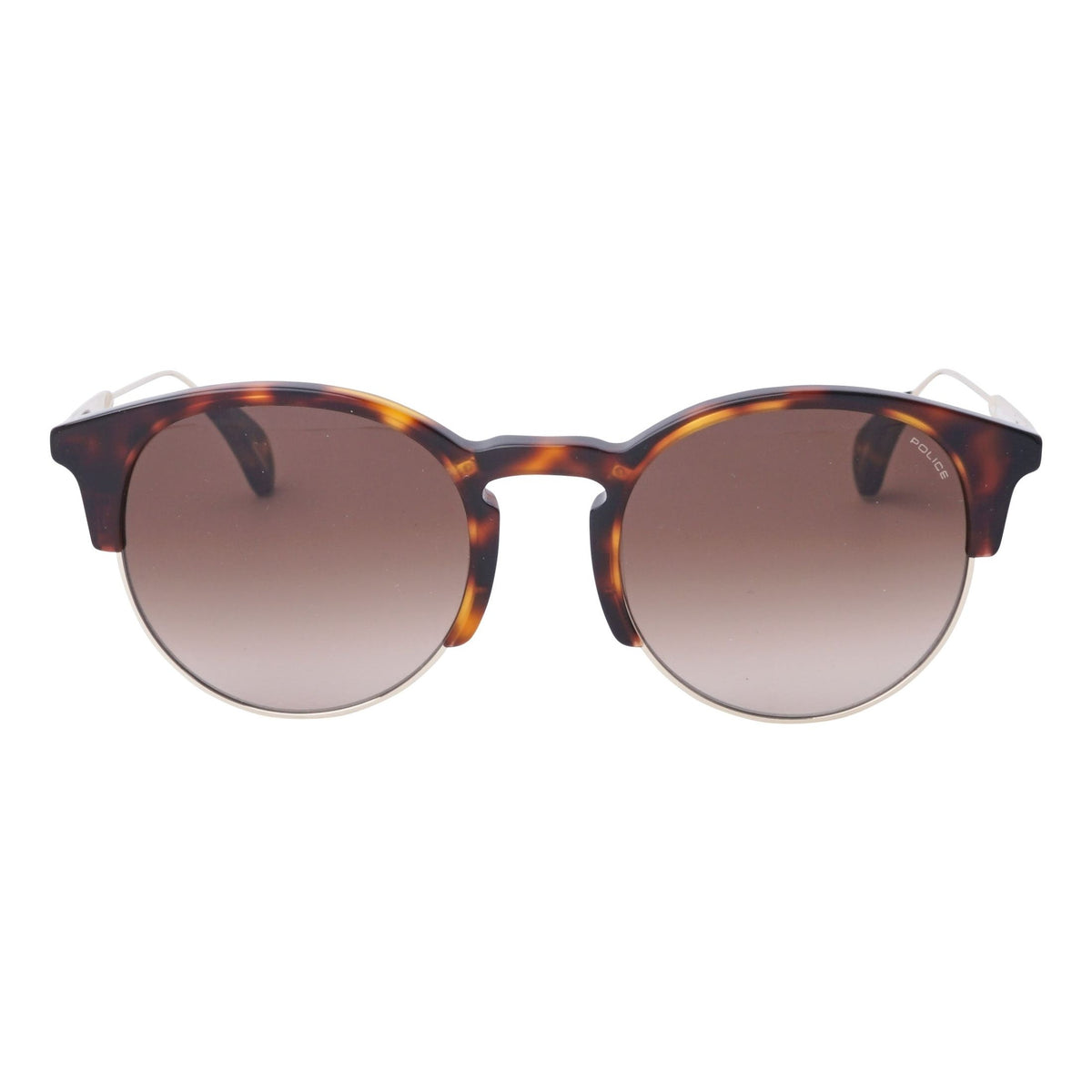 Police SPL738M 0909 Havana/Gold sunglasses front view