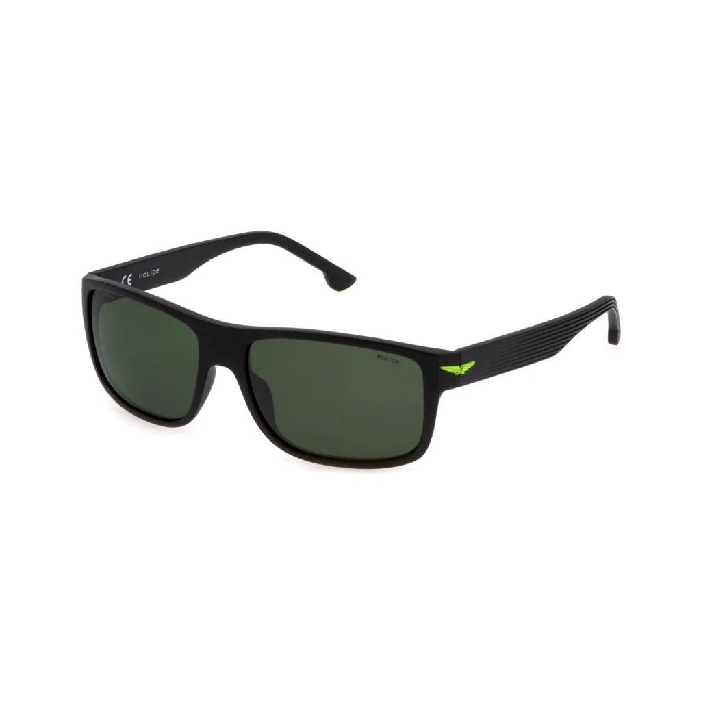 Police SPLB39V U28P Matte Black sunglasses angle view