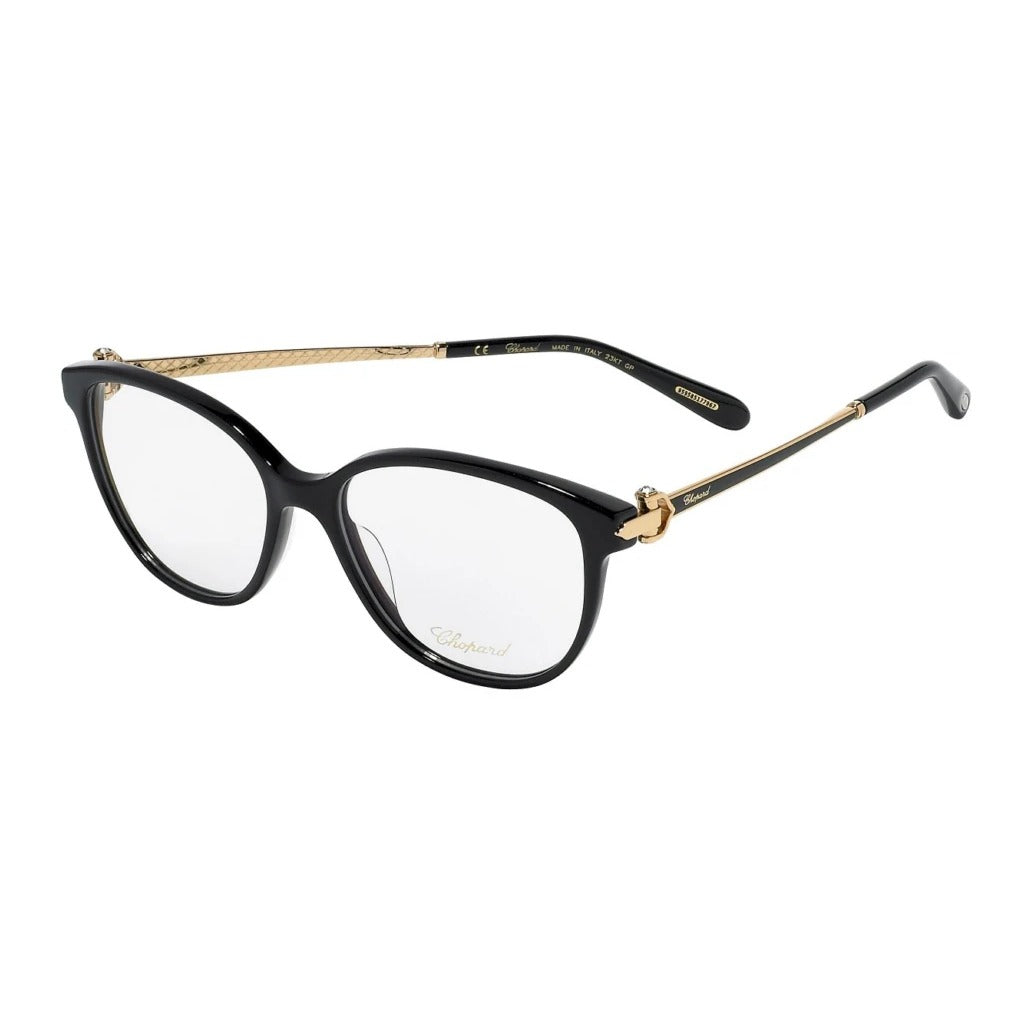 Chopard VCH245S 0700 Shiny Black eyeglasses angle view