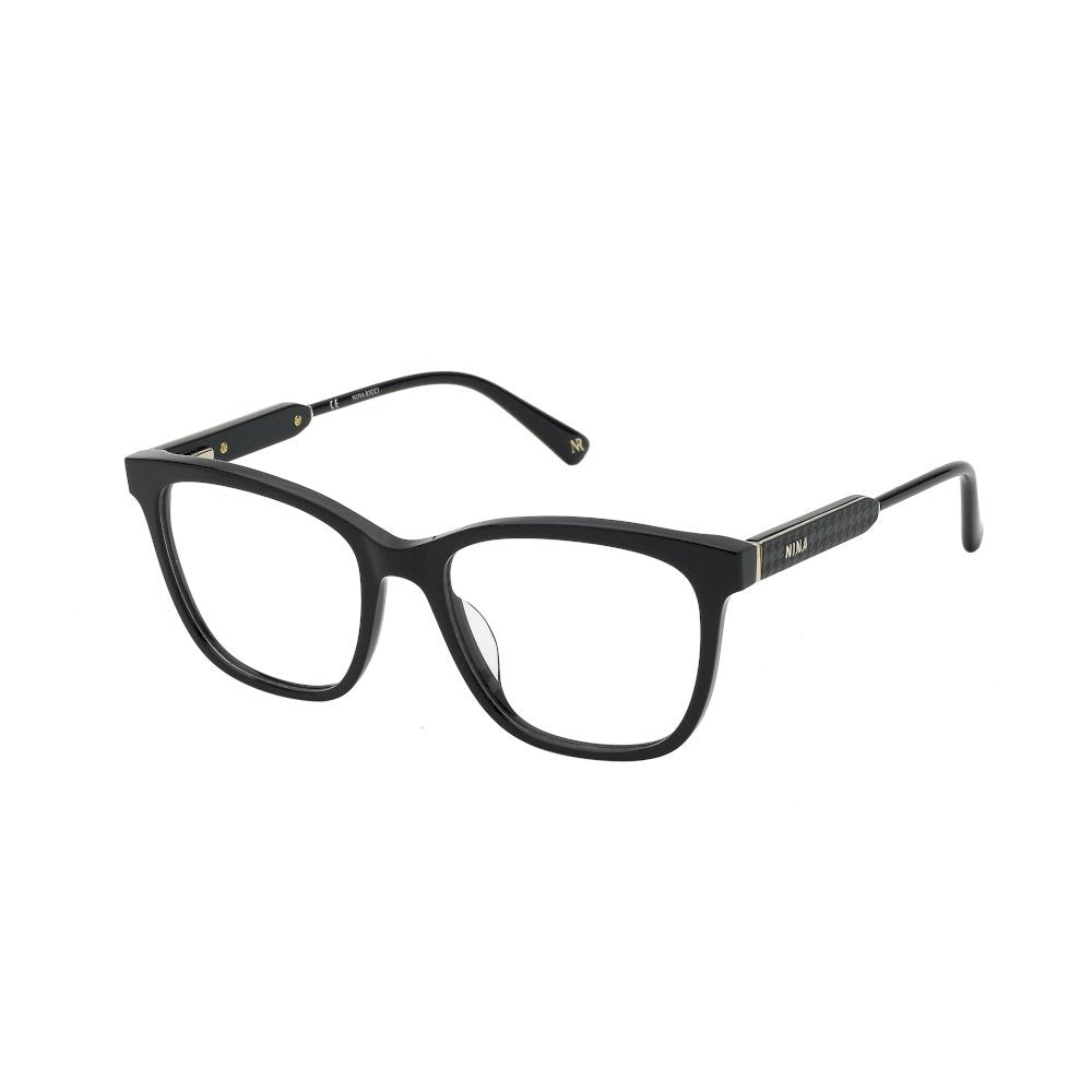 Nina Ricci VNR313 0700 Shiny Black eyeglasses angle view