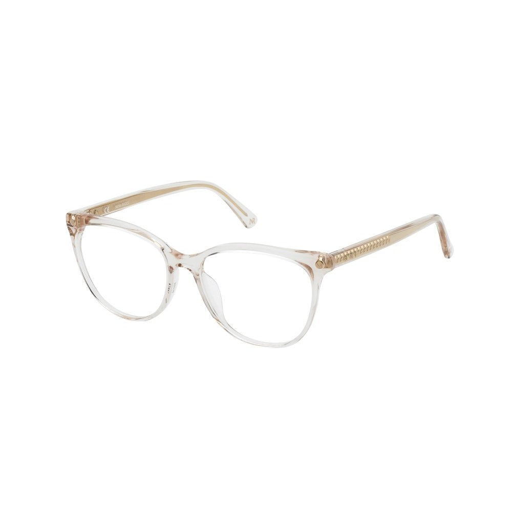 Nina Ricci VNR342 0760 Transparent Honey eyeglasses angle view