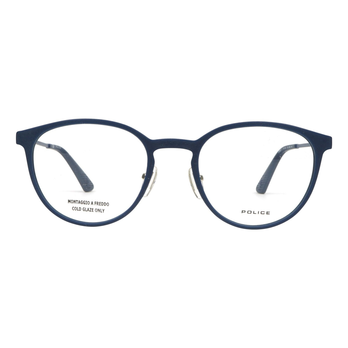 Police VPL695 0R22 Matte Blue eyeglasses front view