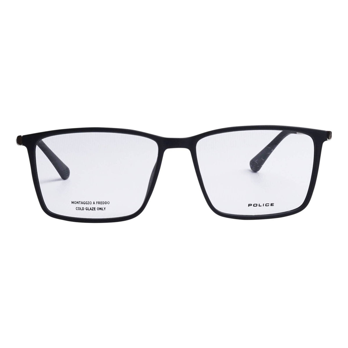Police VPLG70 0U28 Matte Black/Gold eyeglasses front view