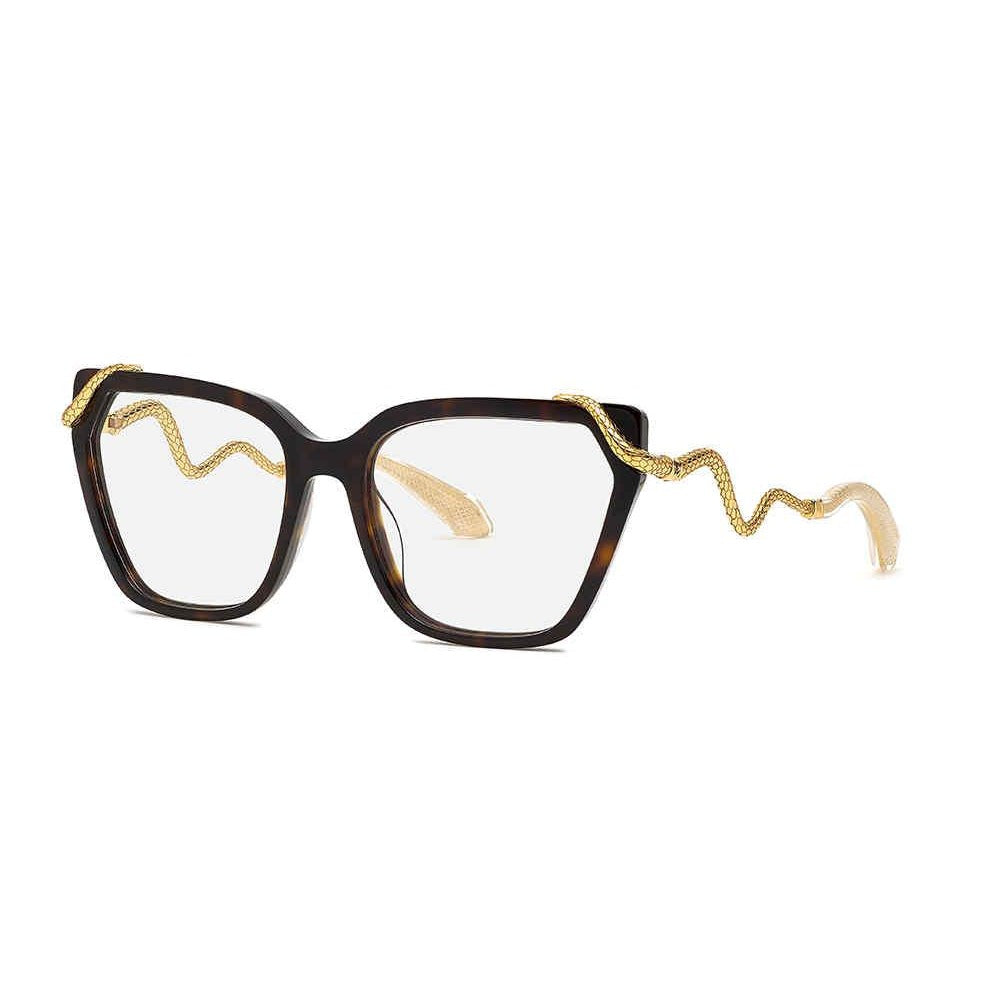 Roberto Cavalli VRC020M 0722 Shiny Dark Havana eyeglasses angle view