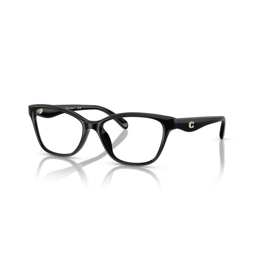 Coach HC6243U 5002 Black eyeglasses angle view