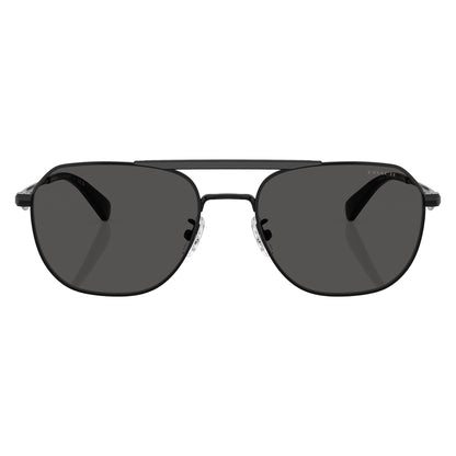 Coach HC7178 93938757 Satin Black/Black sunglasses front view