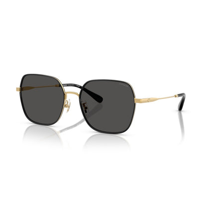 Coach HC7180D 94668757 Shiny Gold/Black sunglasses angle view