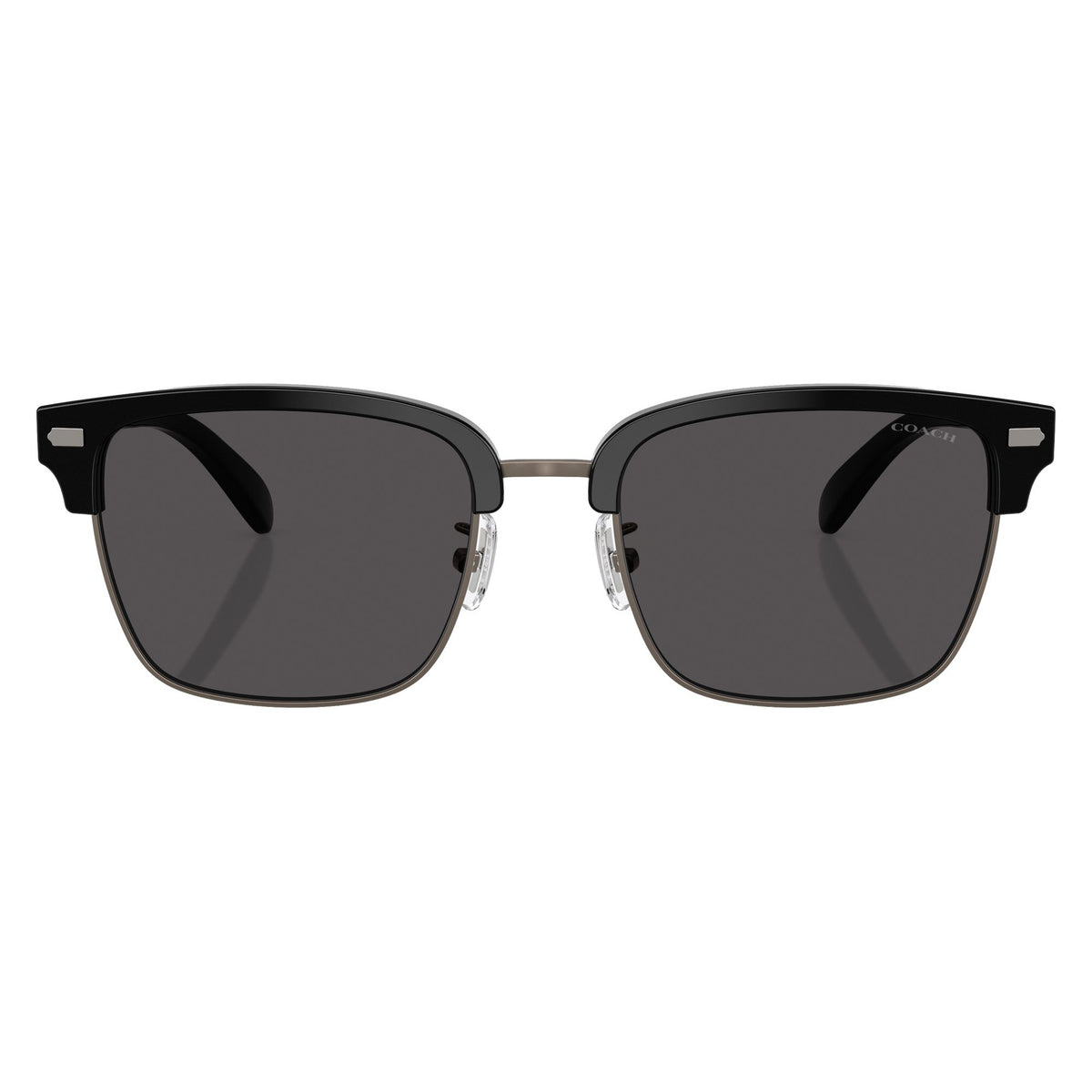 Coach HC8412 500287 Gunmetal/Black sunglasses front view