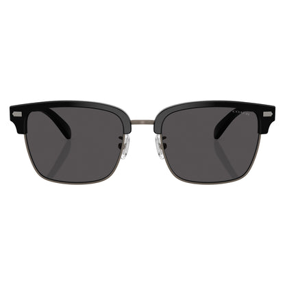Coach HC8412 500287 Gunmetal/Black sunglasses front view