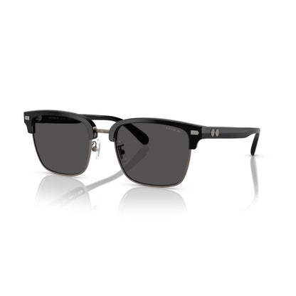 Coach HC8412 500287 Gunmetal/Black sunglasses angle view