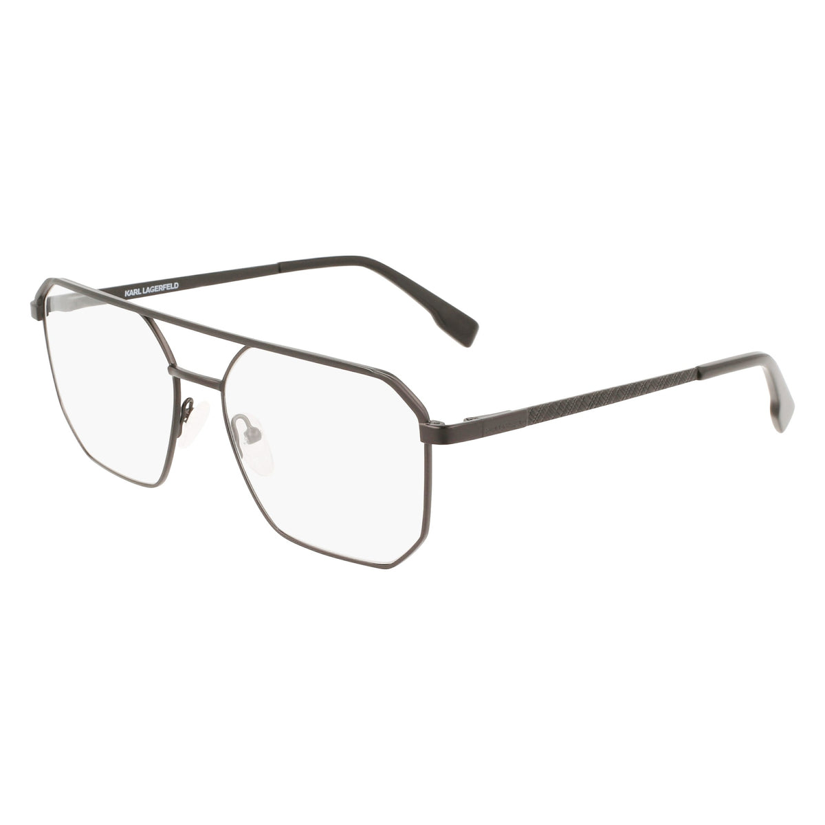 Karl Lagerfeld KL338 002 Matte Black eyeglasses angle view