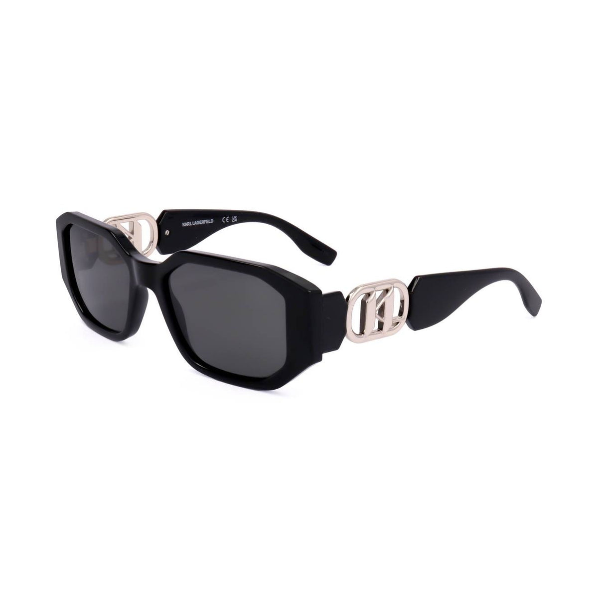 Karl Lagerfeld KL6085S 001 Black sunglasses angle view