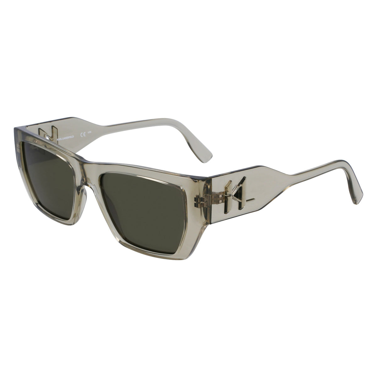 Karl Lagerfeld KL6123S 275 Light Khaki sunglasses angle view