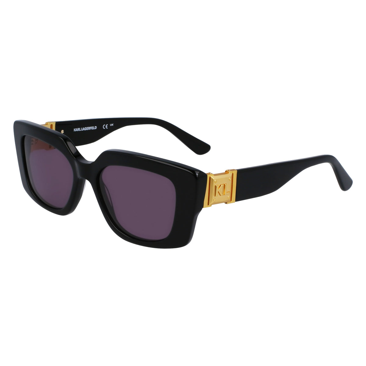 Karl Lagerfeld KL6125S 001 Black sunglasses angle view