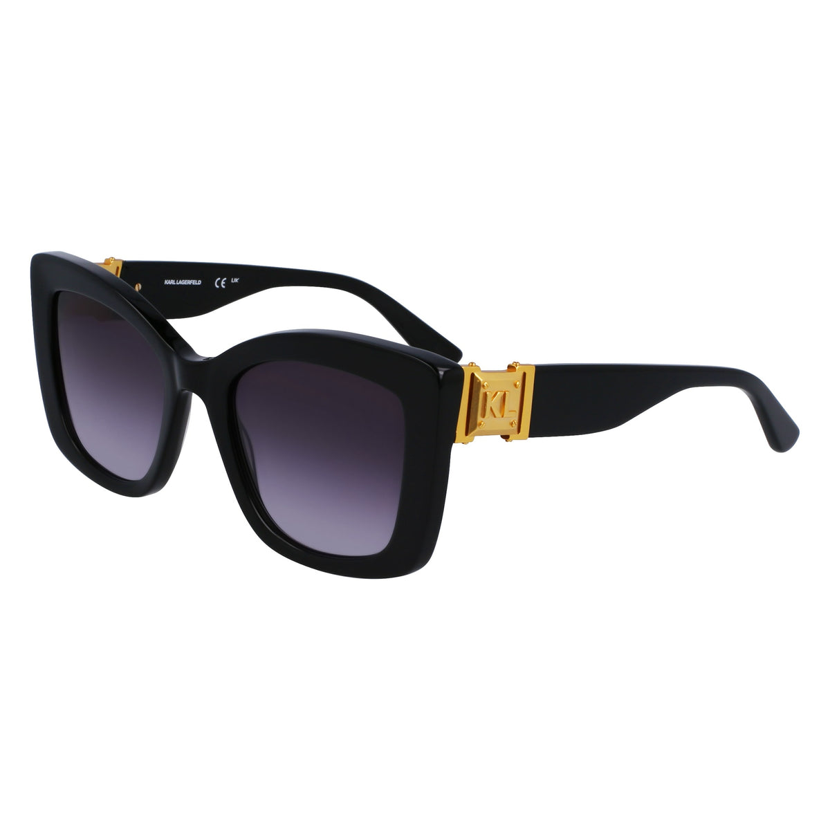 Karl Lagerfeld KL6139S 001 Black sunglasses angle view
