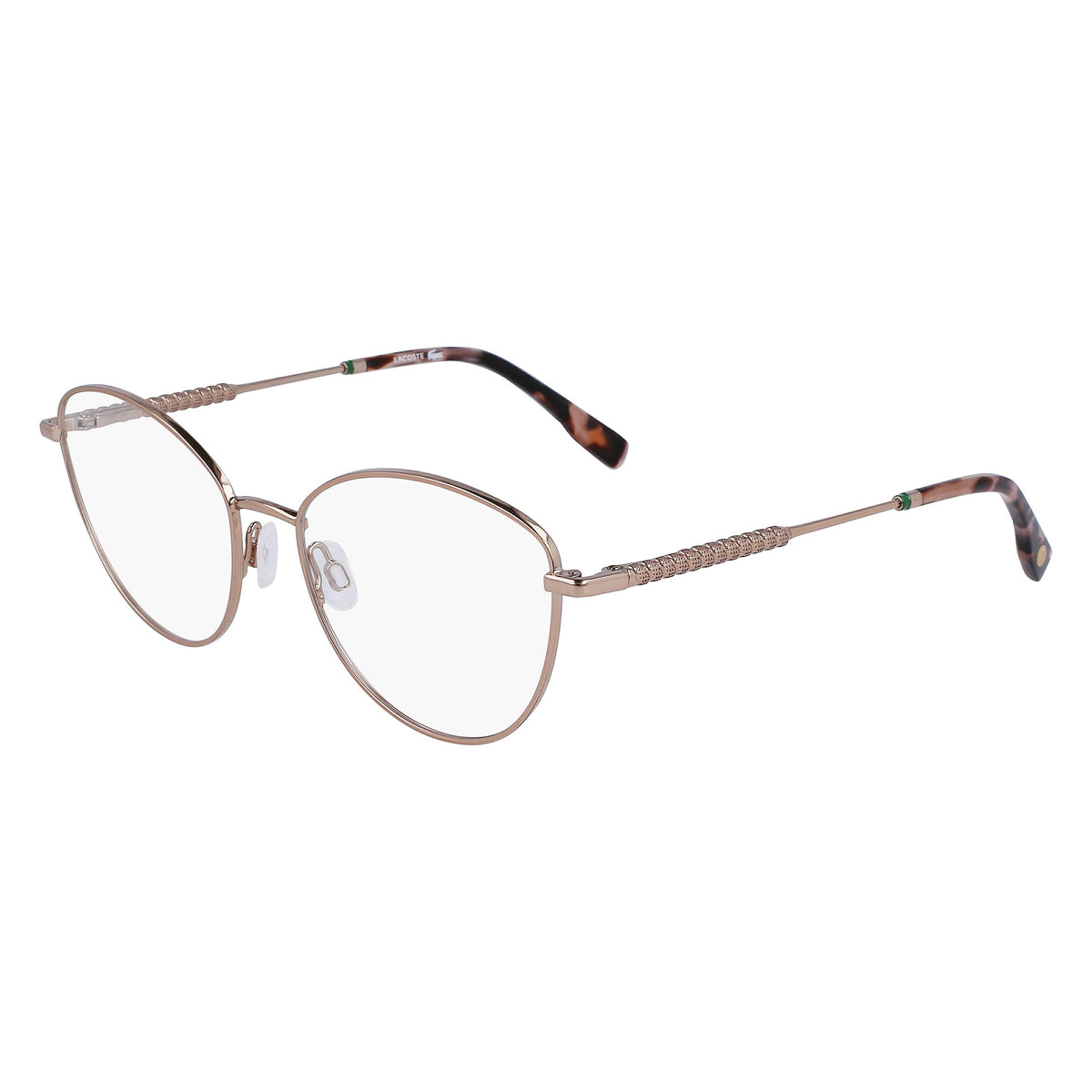 Lacoste L2289 714 Matte Rose Gold eyeglasses angle view