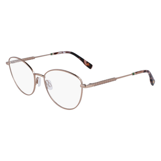 Lacoste L2289 714 Matte Rose Gold eyeglasses angle view