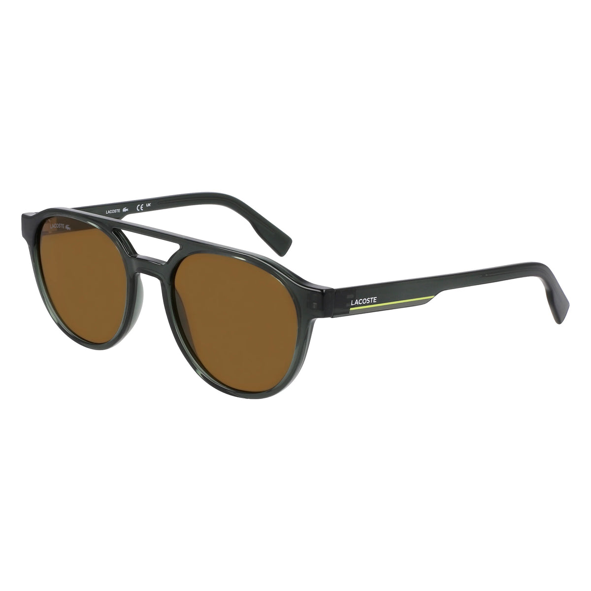 Lacoste L6008S 035 Transparent Grey sunglasses angle view