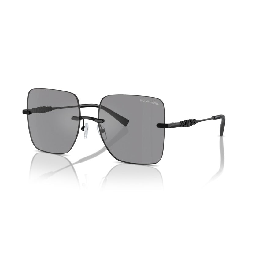 Michael Kors MK1150 1005/1 Grey Solid Back Mirror sunglasses angle view