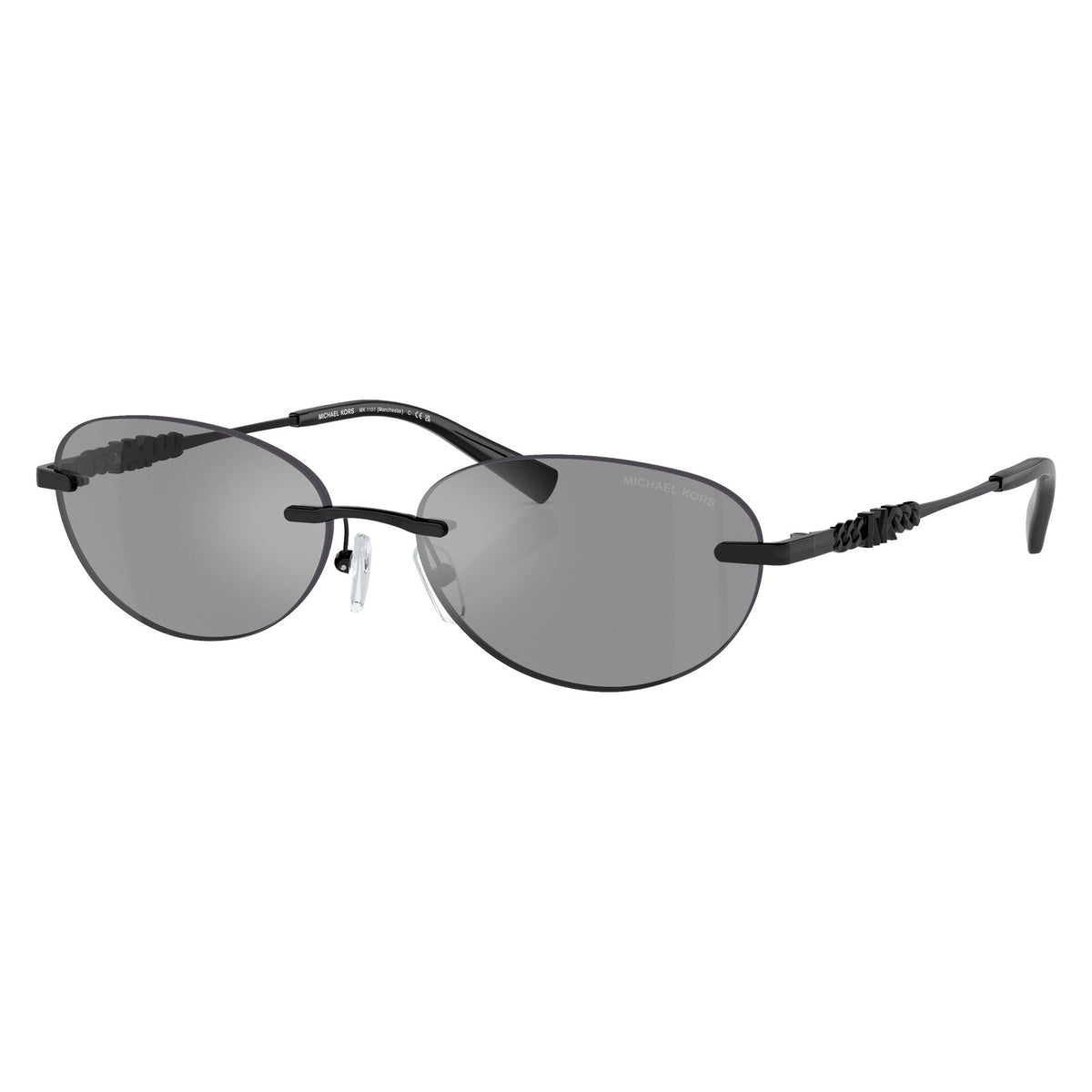 Michael Kors MK1151 1005/1 Grey Solid Back Mirror sunglasses angle view