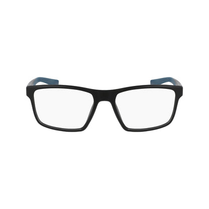 Nike NK7015 004 Matte Black/Space Blue eyeglasses front view