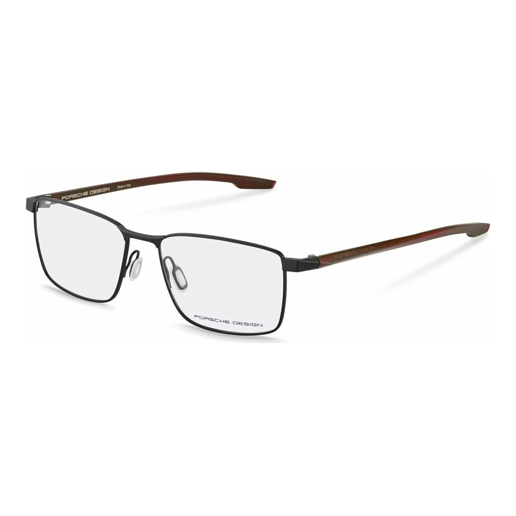 Porsche Design P8733 55A Black/Red eyeglasses angle view