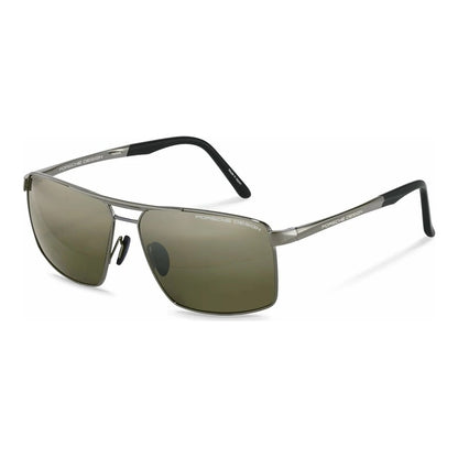 Porsche Design P8918 63B Grey Metal/Black sunglasses angle view