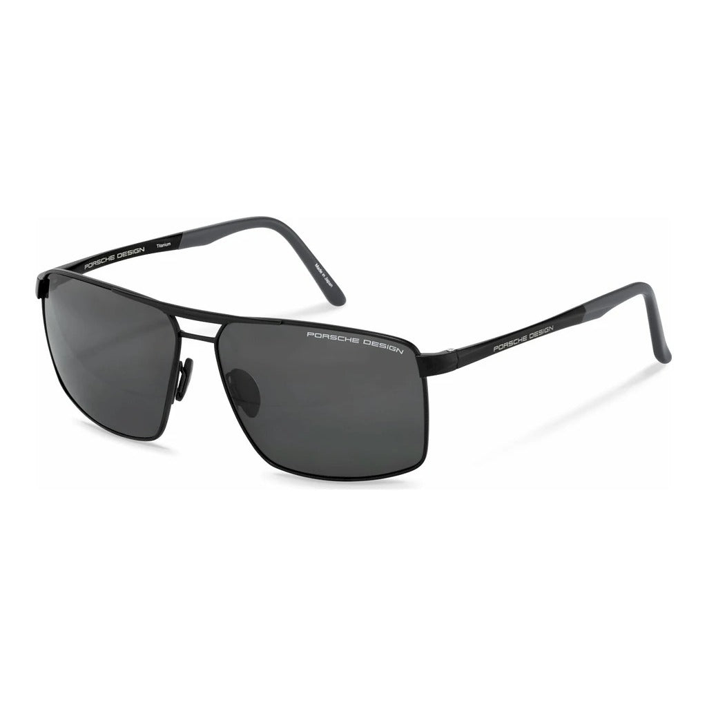 Porsche Design P8918 65A Black sunglasses angle view