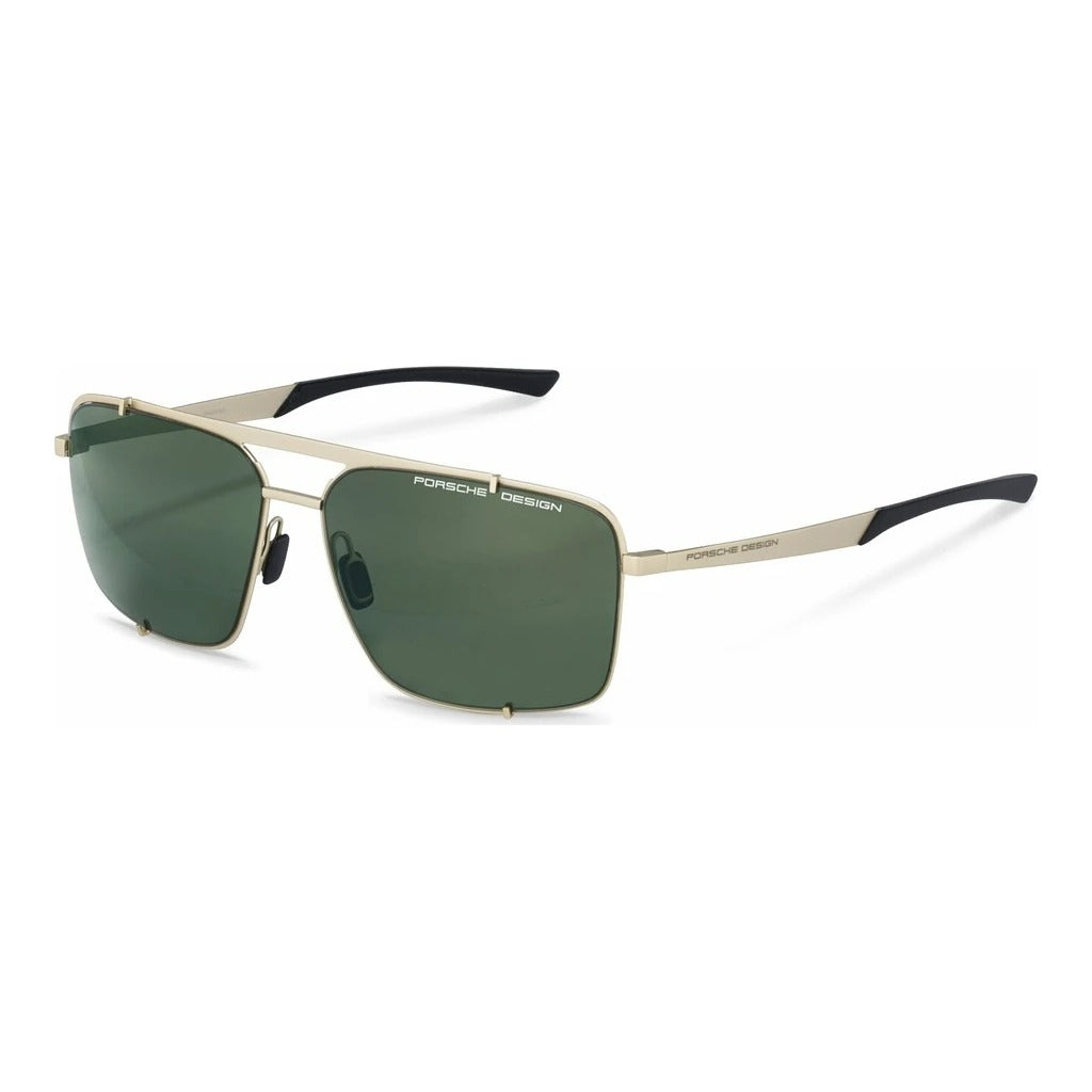 Porsche Design P8919 63B Light Gold/Black sunglasses angle view
