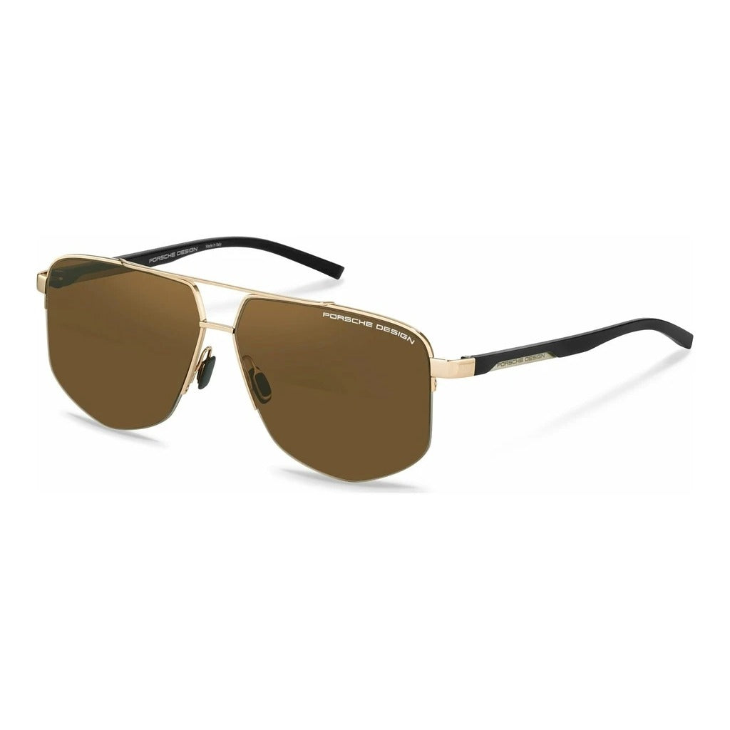 Porsche Design P8943 63D171 Gold/Black sunglasses angle view