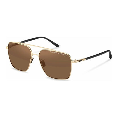 Porsche Design P8974 61D406 Gold/Black sunglasses angle view
