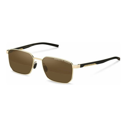 Porsche Design P8982 57B169 Gold/Black sunglasses angle view
