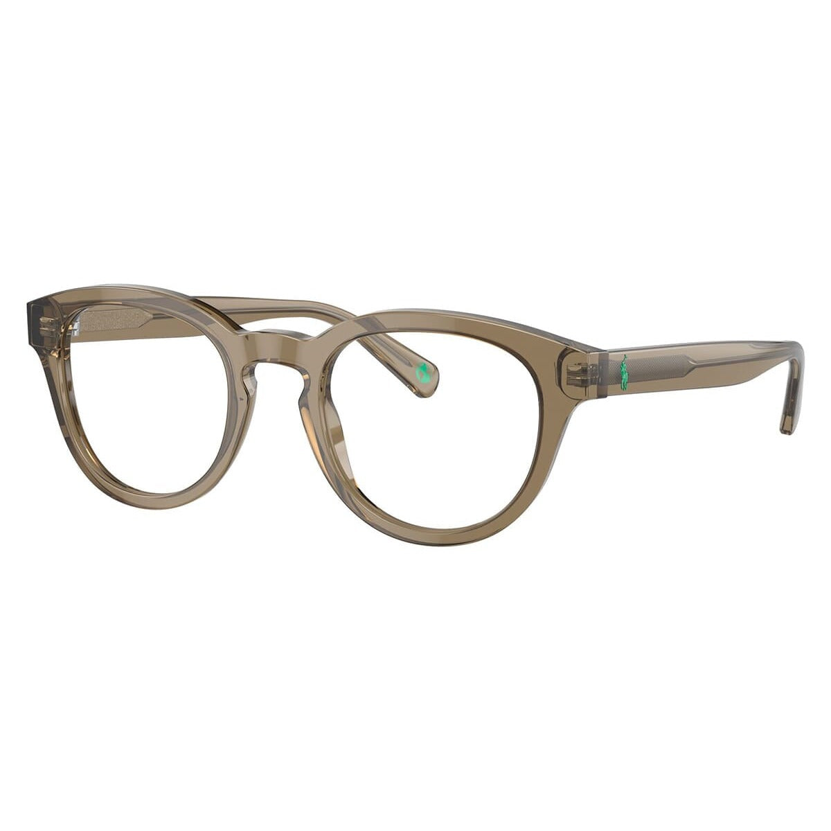 Polo PH2262 6085 Shiny Transparent Light Brown eyeglasses angle view