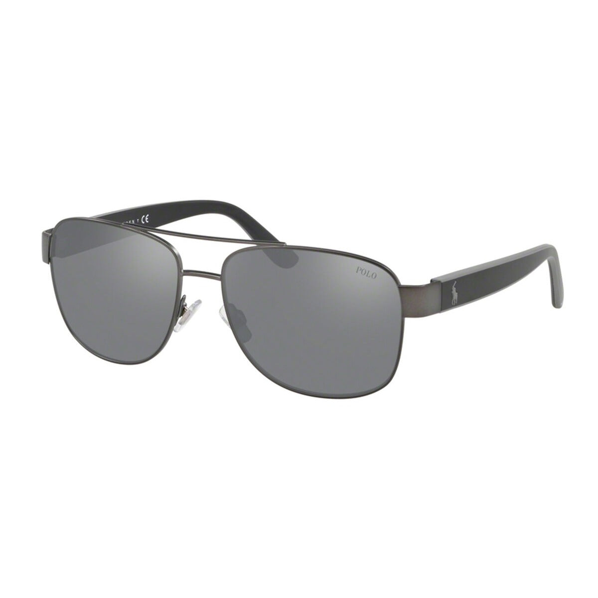 Polo PH3122 91576G Matte Dark Gunmetal sunglasses angle view