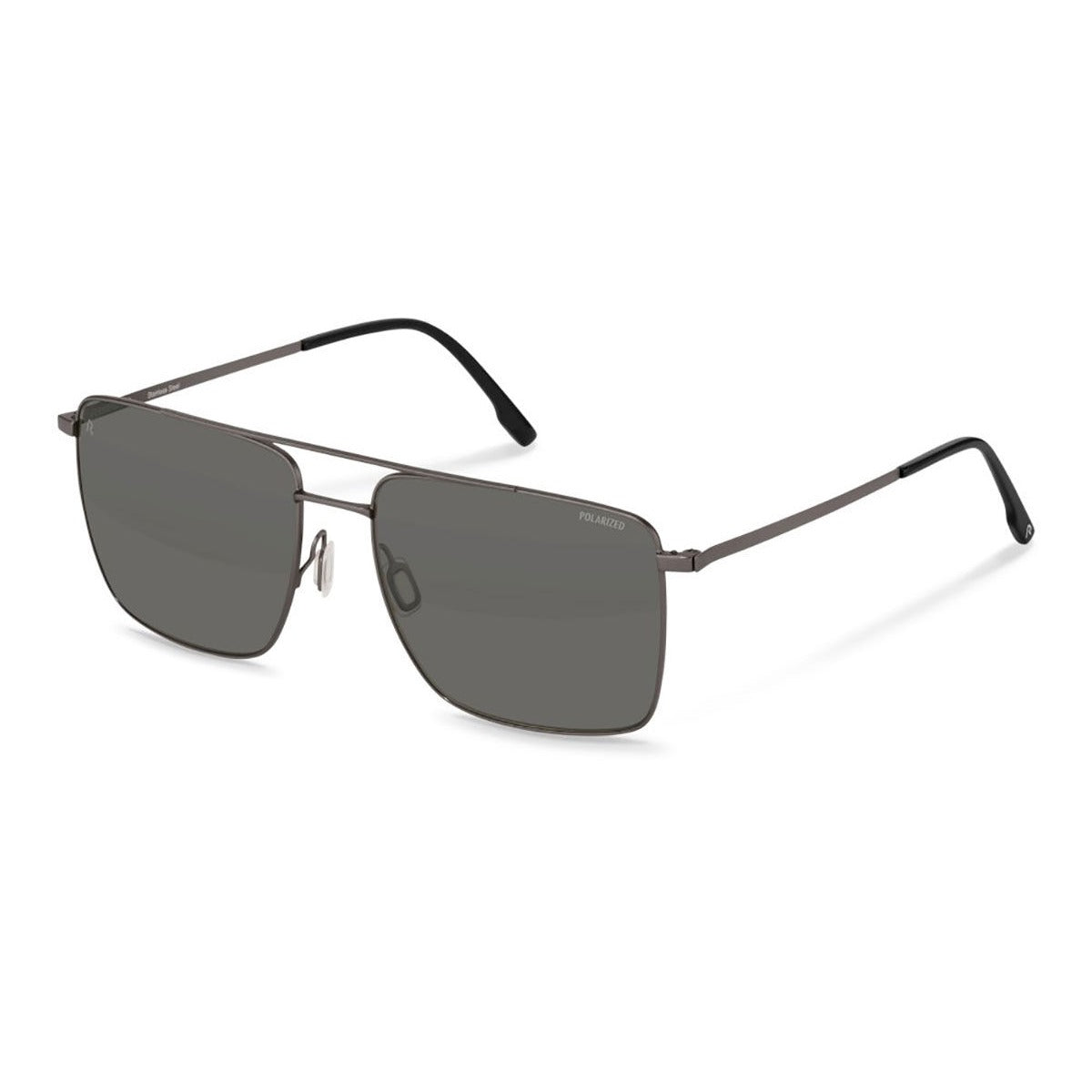 Rodenstock R1448 59A445 Dark Grey/Black sunglasses angle view