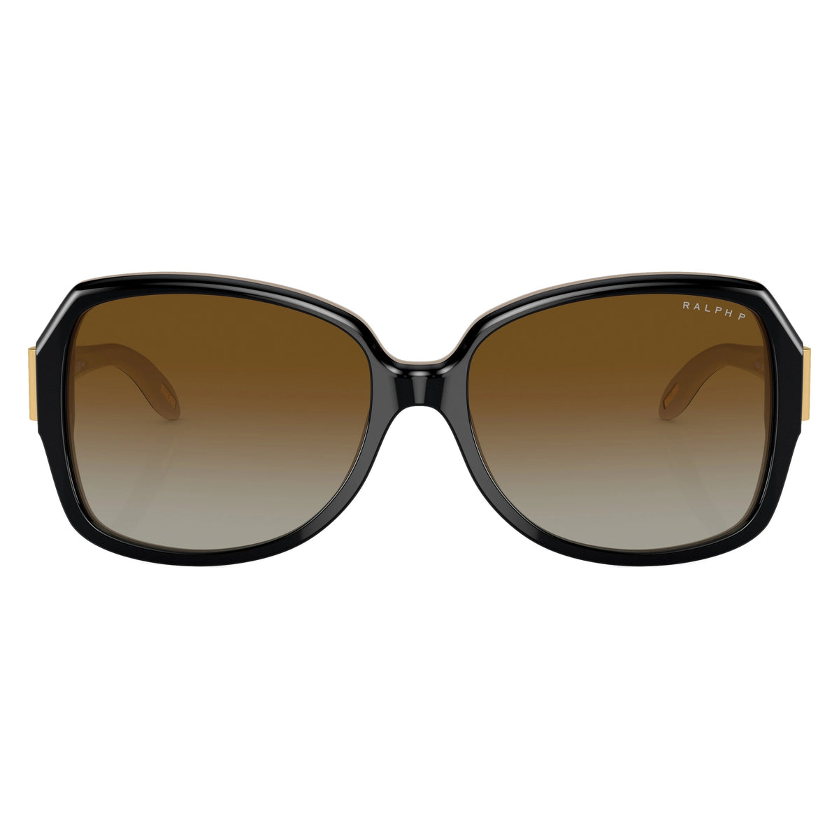 Ralph RA5138 6123T3 Shiny Black on Nude sunglasses front view