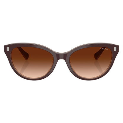 Ralph RA5326U 606574 Solid Brown Milky Brown sunglasses front view