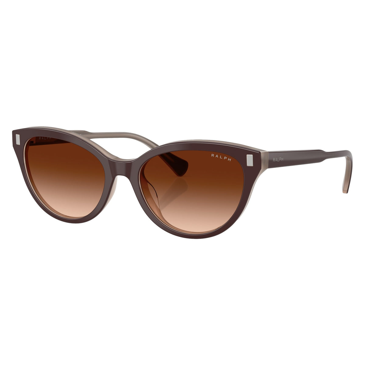 Ralph RA5326U 606574 Solid Brown Milky Brown sunglasses angle view