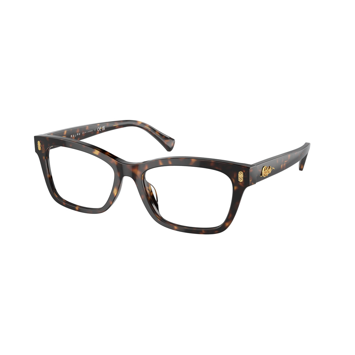 Ralph RA7154U 5003 Shiny Dark Havana eyeglasses angle view