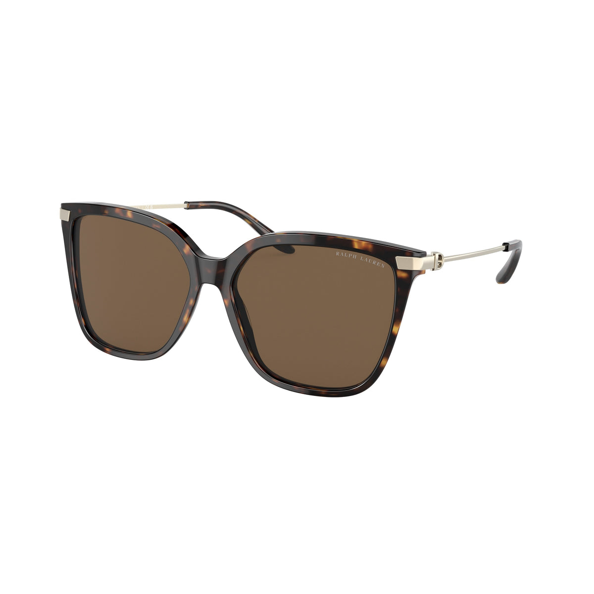 Ralph Lauren RL8209 500373 Shiny Dark Havana sunglasses angle view