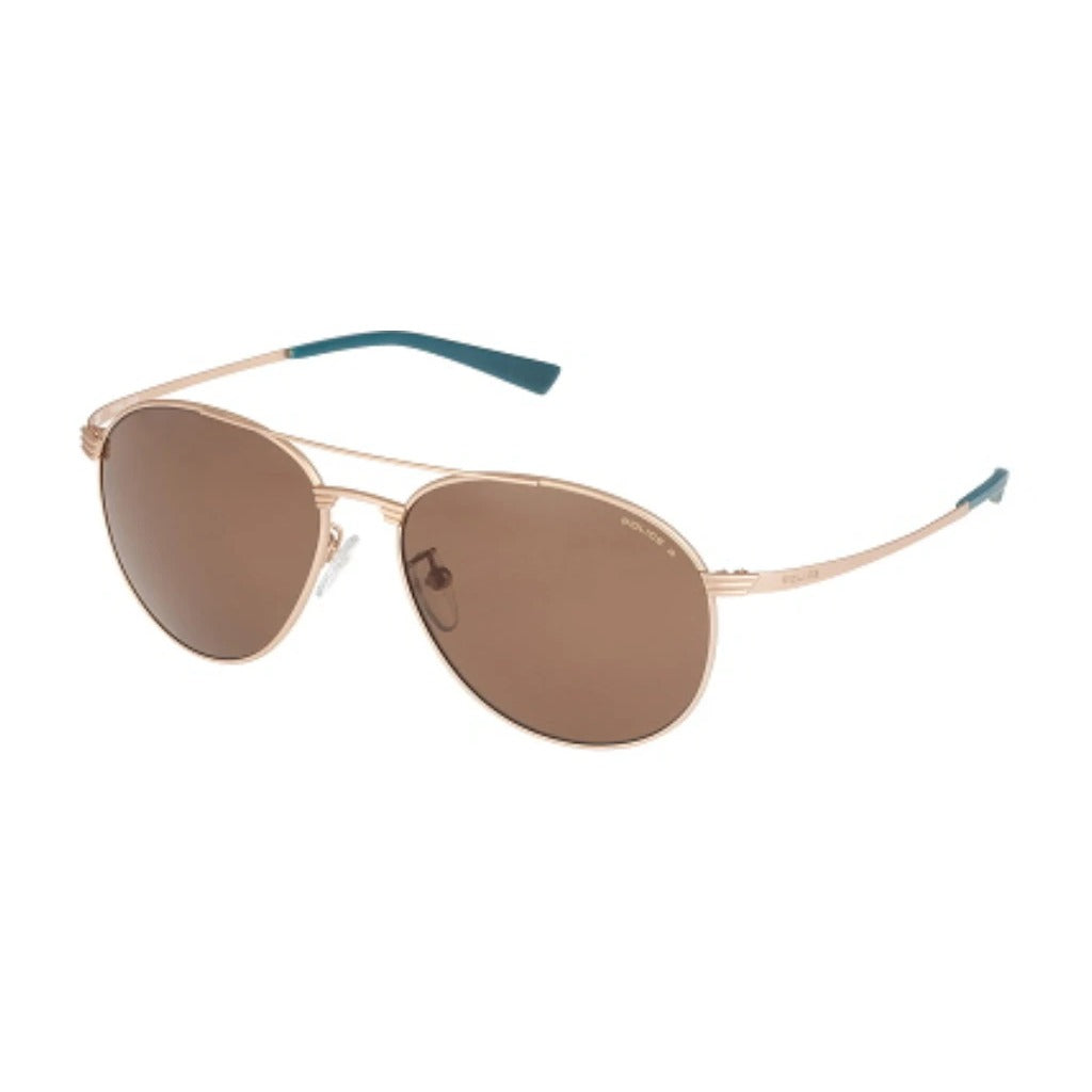 Police S8953 648P Matte Gold sunglasses angle view