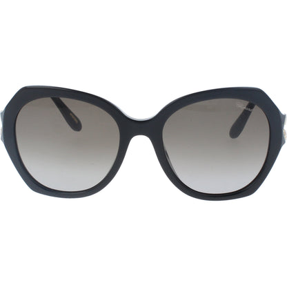 Chopard SCH354S 700K Shiny Black sunglasses front view